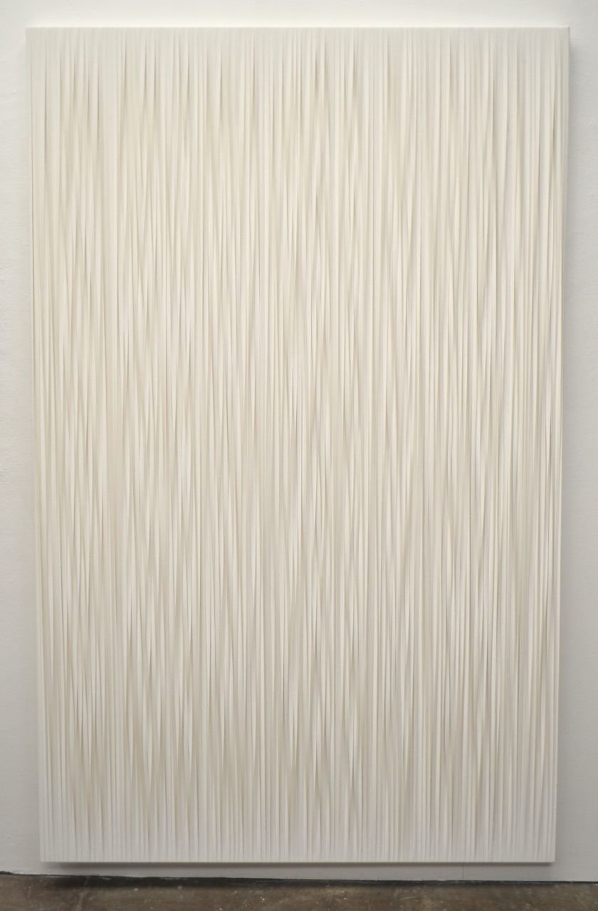Nua by Chris Packer, 213 x 137 cm, gesso on cotton tape on canvas, 2019