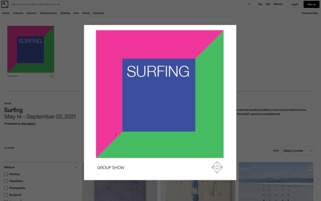 Image of logo for 'Surfing' - an exhibition on artsy.net, curated by Alfa Gallery, Miami