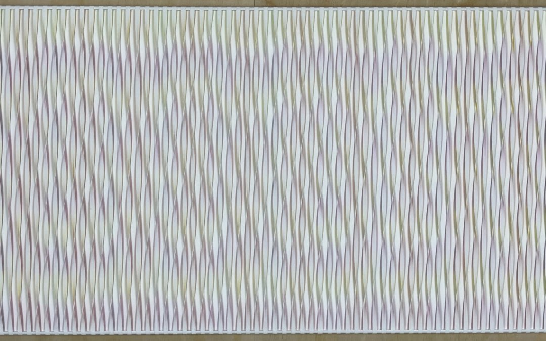 I've Got Sunshine by Chris Packer, acrylic on cotton tape on canvas, 73 x 153 cm